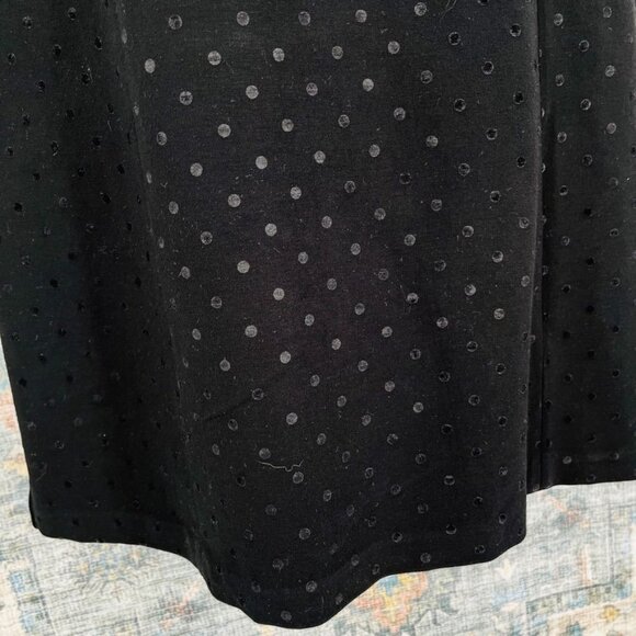 Talbots Polka Dot Dress Size 8P Black, Sleeveless, Knee Length, Round Neck - Picture 4 of 8